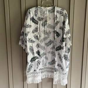 AndTheWhy Palm Leaf Cover Up size Small